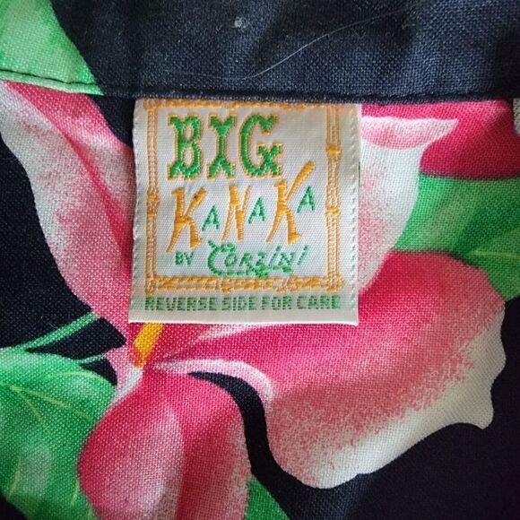 Big Kanaka Men's Vintage Tropical Print Button Up. Size XL. - Picture 3 of 5